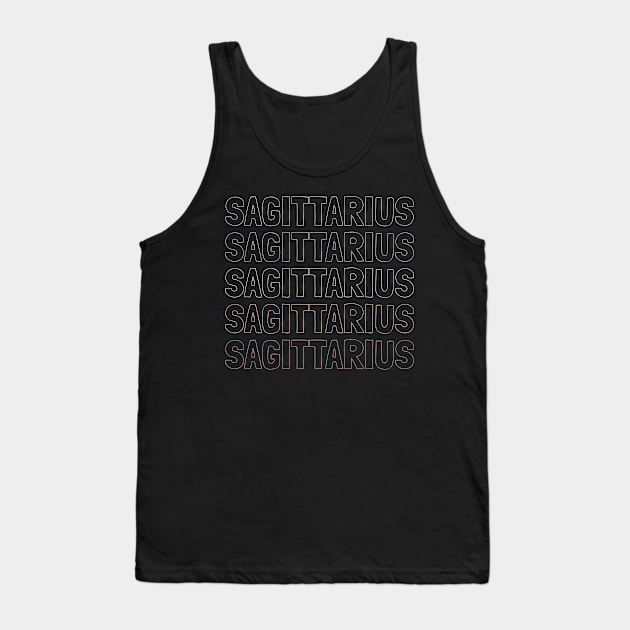 Sagittarius Zodiac Pattern Tank Top by Insert Name Here